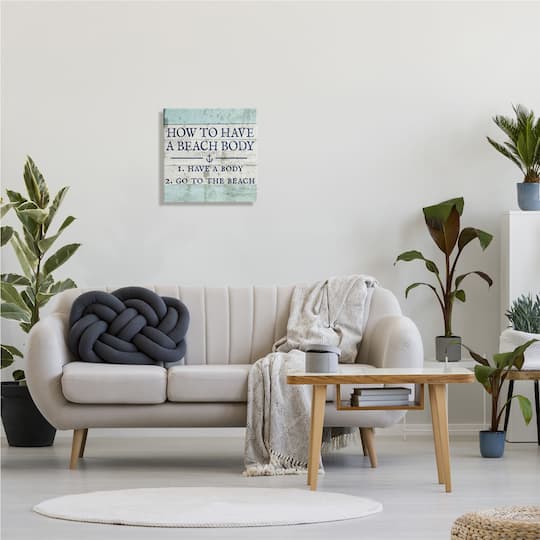 Stupell Industries How To Have A Beach Body Canvas Wall Art